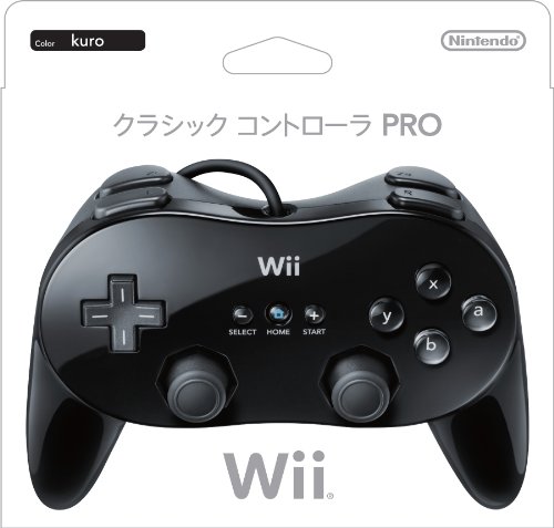 Контролер Wii Classic Pro - Черен (японската версия)