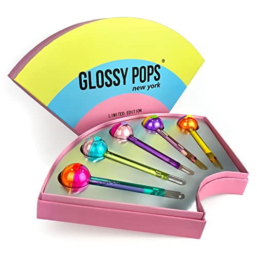 Лъскав Подарък кутия Pops Rainbow Dreams | Ароматизирани Прозрачен Балсам За Устни, Разход на Блясък За Устни
