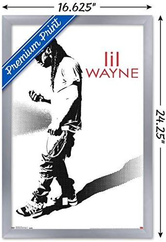 Плакат Trends International Lil Wayne - Блъскане В стената, 22.375 x 34, Версия без рамка