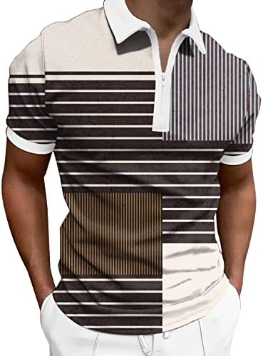 HDDK Летни Ризи с къси ръкави за мъже, 2022 Нови Мъжки Блузи за голф джоб с Къс Ръкав, Шарени Ежедневни Риза