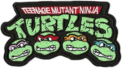 Костенурките нинджа-тийнейджъри-мутанти, нашивка с желязо (3,5 инча /9 см), на бродирани cartoony значка с логото