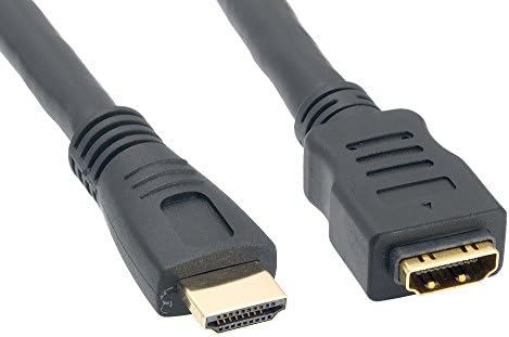 Кабел HDMI Мъжки/женски с Ethernet, 25' 24AWG, черен цвят (ZC55A2MF-25)