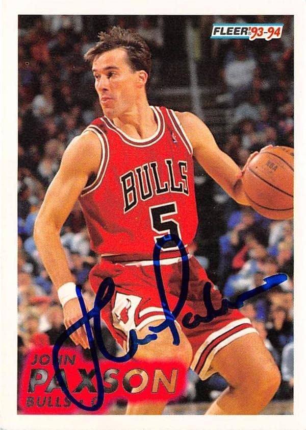 Баскетболно картичка с автограф на Джон Паксона (Чикаго Булс) 1993 Fleer 30 - Баскетболни карта, без подпис