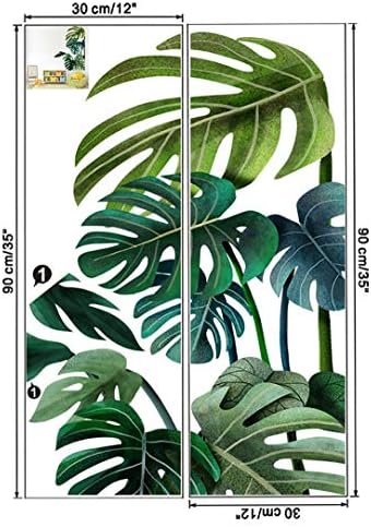 SENGTER Тропически Листа Стикери За Стени, Подвижни Джунглите Зелени Палми Растение Етикети на Стената на Хола,