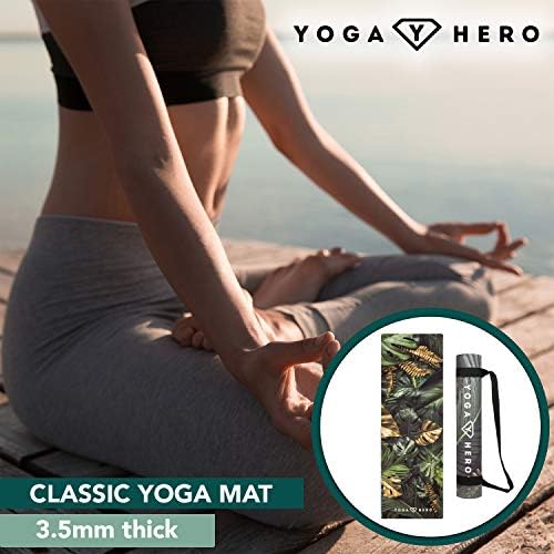 Килимче за йога Yoga Hero 2 в 1 с принтом за жени и мъже, Постелката за йога с каишка за носене на ръка - От