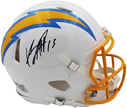 Кийнан Алън Подписа Истински каска NFL Los Angeles Chargers Speed с автограф - Каски NFL С автограф