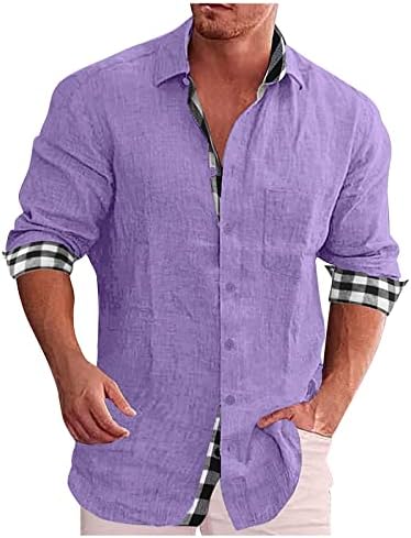 Мъжка Тениска, Риза Бутер Цвят с 3/4 ръкав, Блуза Свободно Намаляване На копчета, Ежедневни Блузи С Отложным