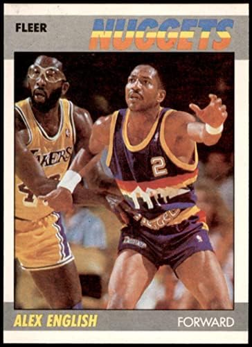 1987 Fleur 34 Алекс Инглиш Денвър Нъгетс (Баскетболно карта) в Ню Йорк/Mount Нъгетс Южна Каролина