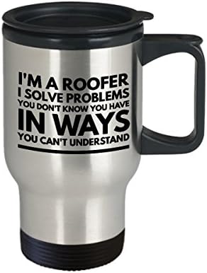 Чаша за пътуване Roofer Coffee Най-Забавната Уникална Чаена Чаша За служителите на Покриви Идеална Идея За Мъже