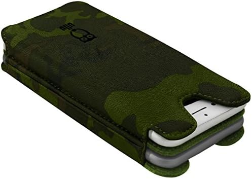 Калъф от висококачествена кожа ullu за iPhone 8 Plus/ 7 Plus - Армейски Горски Зелен UDUO7PPL77