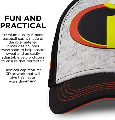 Бейзболна шапка за момчета Дисни, Невероятна Регулируема детска Шапка на възраст 4-7 години, черен