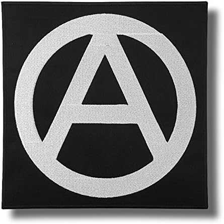 Символ на Анархията - Бродирана Нашивка на гърба, 28 X 28 см