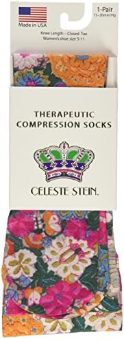 Лечебни Компресия чорапи Celeste Stein Lin 15-20 мм живачен стълб.ст., Дамски Средна плътност, 0,6 Грама