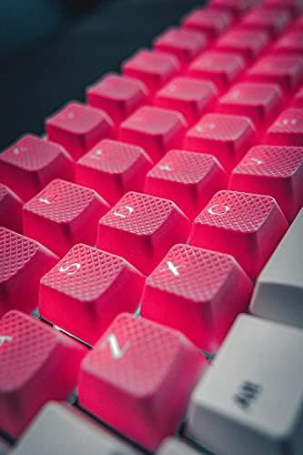 Гумени Слот Капачки за комбинации ТАЙ-HAO 42, Съвместими с всички клавиатура MX Types - Неоново Розово