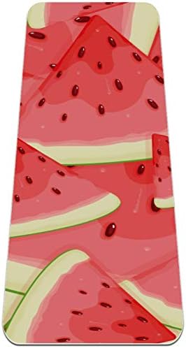 Дебела подложка за йога Siebzeh Watermelon Slice Премиум-клас, в екологично Чист Гумена подложка за здраве и