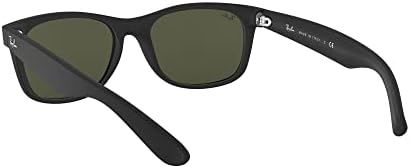 Слънчеви очила Ray-Ban RB2132 New Wayfarer Квадратни, Латексови Черни /G-15 Зелени, 55 мм