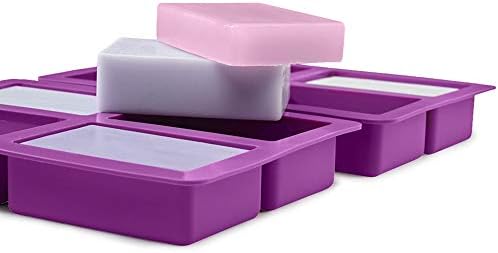 Правоъгълна силиконова форма за сапун, Голяма силиконова форма за мыловарения, дебела и здрава (2 опаковки).