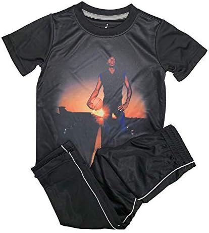 Комплект спортни облекла за момчета Йордания Малко от 2 теми, Тениска с графичен дизайн и панталони
