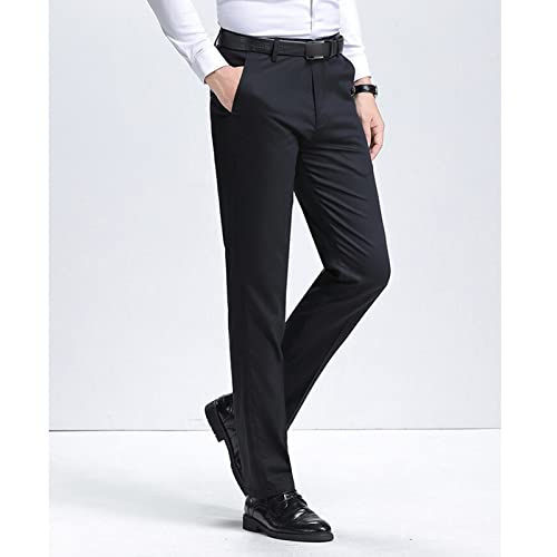 Maiyifu-GJ Мъжки панталони-участък Slim Fit, Класически Обикновен Панталон за ежедневна костюм, Леки бизнес