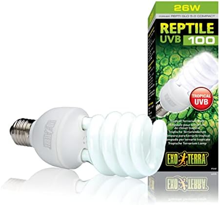 Компактна Луминесцентна Лампа за Тропически Терариум P & P Exo Terra Repti-Glo 5.0 мощност 26 W, repti glo compact
