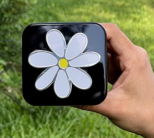 Капачка на капака сцепного устройство на ремаркето (подходящ за 2-инчов приемници, цвете бели маргаритки)