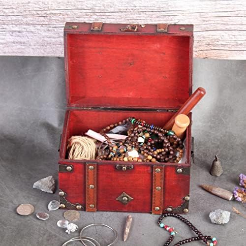 Ретро Сандъка Комплект от 2 Дървени Шкатулок Съкровище Набор от Консумативи за Магьосничество Ковчег за Вещици