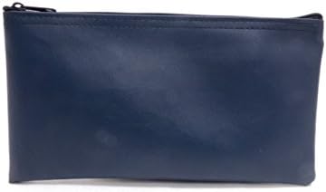 Чанта за банкови депозити Carousel Checks Inc. на мълния, 5,5 на 10,5 см, тъмно-синя, опаковка по 1