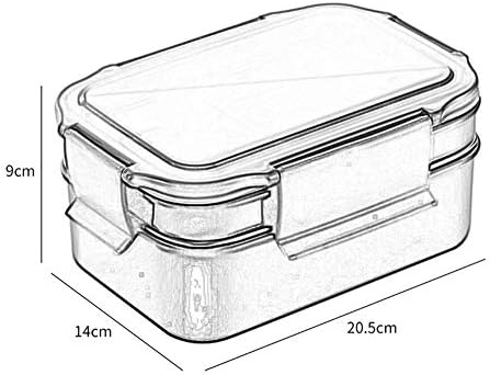 Двупластова кутия за Бэнто Голям Капацитет, Преносима Кутия за закуска с изолация от Неръждаема Стомана 304, за офис работници и студенти Z-2020-8-20 (Цвят: розов)