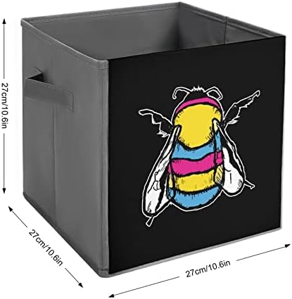 Кубчета за Съхранение на Пчелен Хартата Пансексуала с Дръжки, Сгъваем Текстилен Кутии, Кошници за Организиране