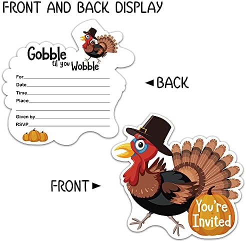 ZBBFSCSB Покани Сожри, Докато не раскачаешься, Покани Картички на парти в чест на Падането на събиране на реколтата на Турция в чест на Деня на благодарността, 15 Покани ?