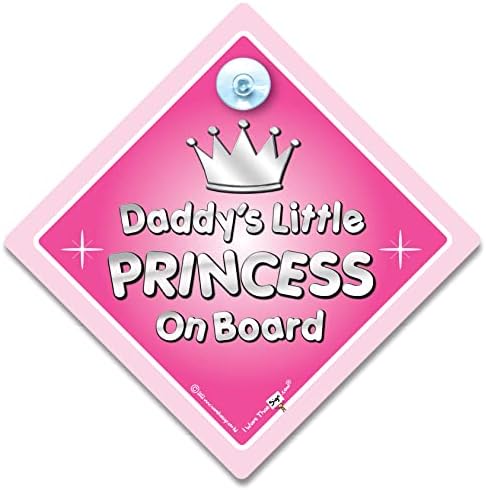 Знак Малката Принцеса на татко, на борда на Знак Бебе на борда, Автомобилно обозначение Принцеса на Присоске