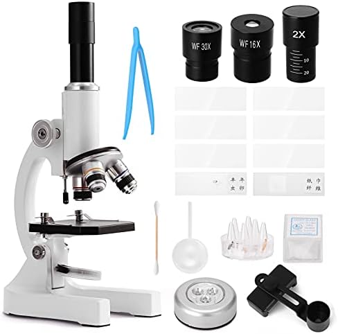 НИЗЫХ Оптичен Микроскоп 64X-2400X Монокуляр За Децата от Началното училище Научен Експериментален Биологичен модул за Обучение Микроскоп Подаръци