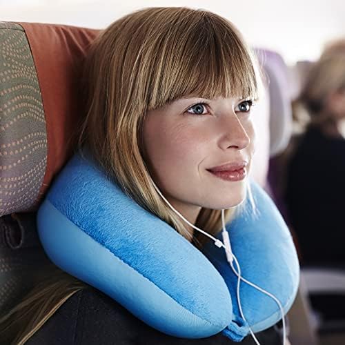 Пътна възглавница за шията от пяна с памет ефект, Удобен Моющийся калъф за пътуване в Самолет, въздушна Възглавница за подкрепа на врата на Самолета, въздушната въз