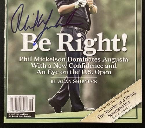 Фил Микелсън Подписа за Спортс илюстрейтид 17.04.06 Без етикети Golf Masters Auto JSA - Списания по голф с автограф