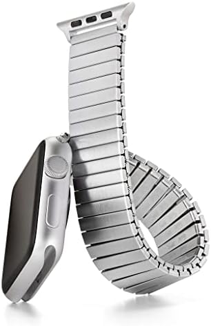 Възможности за разширяване на каишка за часовник Twist-O-Flex от неръждаема стомана, съвместими с модели на 38/40/41 и 42/44/45 Apple Watch серия 1,2,3, 4,5 6, 7 и 8