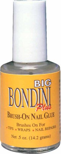 Дисплей на 12 бутилки Big Bondini плюс универсална пискюл за нанасяне на лепило върху ноктите 0,5 мл