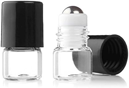 Grand Parfums Празни стъклени флакони Micro Mini Rollon обем 1 мл с метални топки - Ролки - многократна употреба