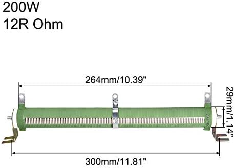 Тръбен Резистор с метална намотка с мощност 200 W 12 Ома с променлив толеранс Тръбна тип +/-5%