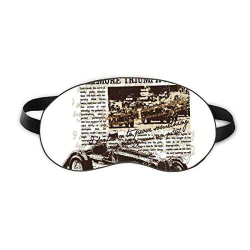 Илюстрация на Вестници на Модела Класически автомобили Sleep Eye Shield Мека Нощна Превръзка На очите Със Сенчести