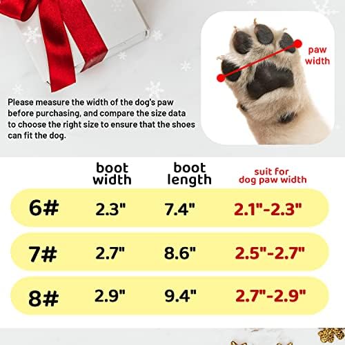 JVVGPET/ Обувки за кучета средни; Зимни топли обувки за кучета за разходки, Пешеходен туризъм и тичане; Водоустойчив